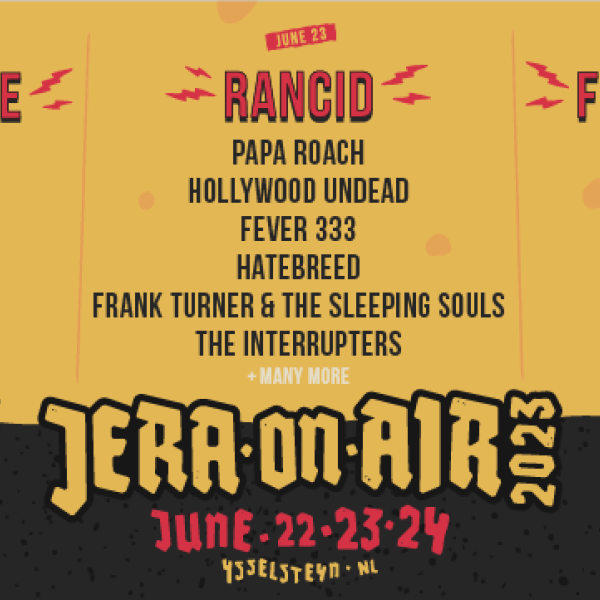 Jera On Air announces Frank Turner & The Sleeping Souls, Heideroosjes, Black Flag and more to the li